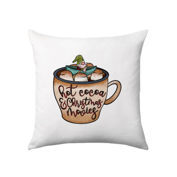 Hot Cocoa And Christmas Movies, Sofa cushion 40x40cm includes filling