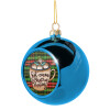 Στολίδι Χριστουγεννιάτικη μπάλα δένδρου Μπλε 8cm