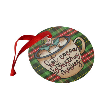 Hot Cocoa And Christmas Movies, Christmas ornament glass 9cm