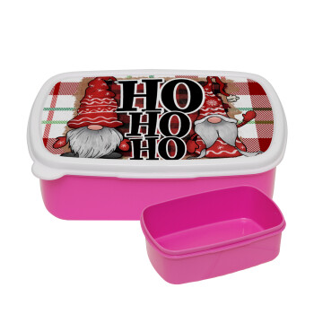 Ho ho ho, ΡΟΖ παιδικό δοχείο φαγητού (lunchbox) πλαστικό (BPA-FREE) Lunch Βox M18 x Π13 x Υ6cm