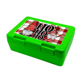 Ho ho ho, Παιδικό δοχείο κολατσιού ΠΡΑΣΙΝΟ 185x128x65mm (BPA free πλαστικό)