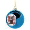 Blue Christmas tree ball ornament 8cm