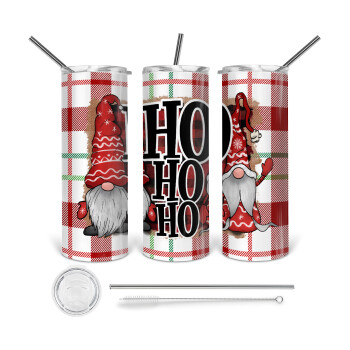 Ho ho ho, 360 Eco friendly stainless steel tumbler 600ml, with metal straw & cleaning brush