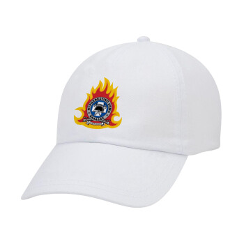 Πυροσβεστικό σώμα Ελλάδος, Καπέλο Ενηλίκων Baseball Λευκό 5-φύλλο (POLYESTER, ΕΝΗΛΙΚΩΝ, UNISEX, ONE SIZE)
