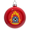 Red Christmas tree ornament bauble 8cm