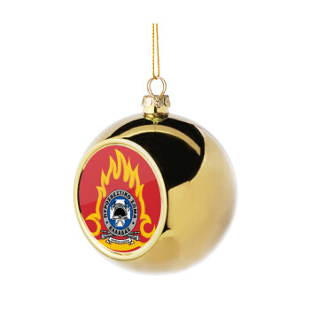 Πυροσβεστικό σώμα Ελλάδος, Golden Christmas tree ball ornament 8cm