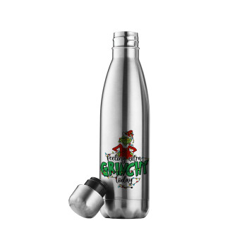 Grinch Feeling Extra Grinchy Today, Inox (Stainless steel) double-walled metal mug, 500ml