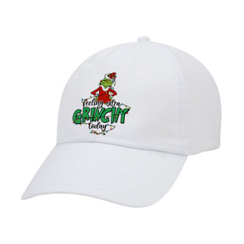 Grinch Feeling Extra Grinchy Today, Καπέλο Ενηλίκων Baseball Λευκό 5-φύλλο (POLYESTER, ΕΝΗΛΙΚΩΝ, UNISEX, ONE SIZE)