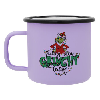 Grinch Feeling Extra Grinchy Today, Κούπα Μεταλλική εμαγιέ ΜΑΤ Light Pastel Purple 360ml