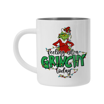 Grinch Feeling Extra Grinchy Today, Mug Stainless steel double wall 450ml