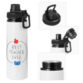 Best teacher ever, Metal water bottle with safety cap, aluminum 850ml