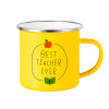 Yellow Enamel Metallic Cup 360ml