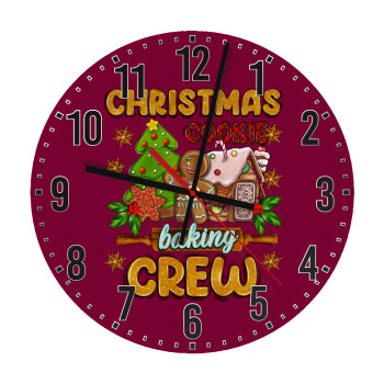 Christmas Cookie Baking Crew, Ρολόι τοίχου ξύλινο (30cm)