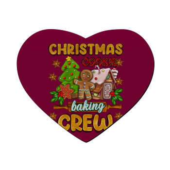 Christmas Cookie Baking Crew, Mousepad heart 23x20cm