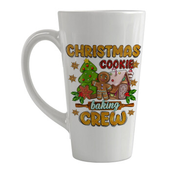 Christmas Cookie Baking Crew, Κούπα κωνική Latte Μεγάλη, κεραμική, 450ml