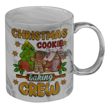 Christmas Cookie Baking Crew, Mug ceramic marble style, 330ml