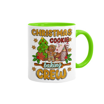 Christmas Cookie Baking Crew, Mug colored light green, ceramic, 330ml