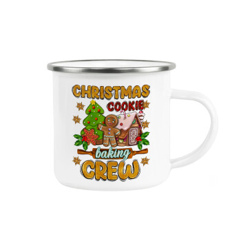 Christmas Cookie Baking Crew, Metallic enamel cup white 360ml