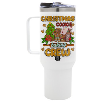 Christmas Cookie Baking Crew, Mega Tumbler με καπάκι, διπλού τοιχώματος (θερμό) 1,2L