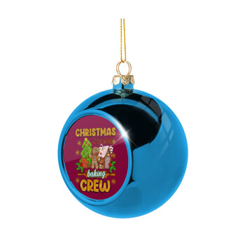 Christmas Cookie Baking Crew, Χριστουγεννιάτικη μπάλα δένδρου Μπλε 8cm