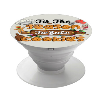 Tis The Season To Bake Cookies, Phone Holders Stand  White Hand-held Mobile Phone Holder
