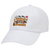 Adult Baseball Cap White 5-panel (POLYESTER, ADULT, UNISEX, ONE SIZE)