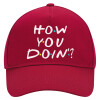 Adult Ultimate Hat RED, (100% COTTON DRILL, ADULT, UNISEX, ONE SIZE)