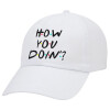 Adult Baseball Cap White 5-panel (POLYESTER, ADULT, UNISEX, ONE SIZE)