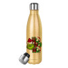 Glitter gold stainless steel thermos bottle, double-walled, 500ml