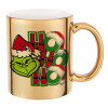 Mug ceramic, gold mirror, 330ml