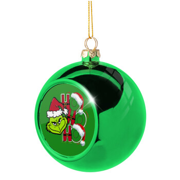 Grinch ho ho ho, Χριστουγεννιάτικη μπάλα δένδρου Πράσινη 8cm