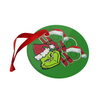 Grinch ho ho ho, Christmas ornament glass 9cm