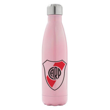 River Plate, Metal mug thermos Pink Iridiscent (Stainless steel), double wall, 500ml