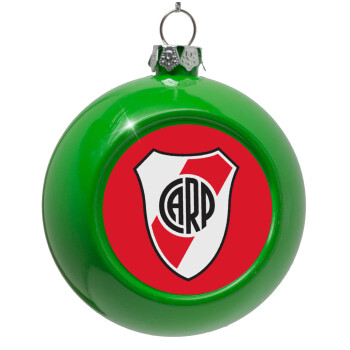 River Plate, Green Christmas tree ornament bauble 8cm