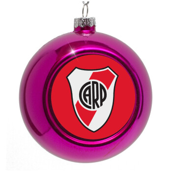 River Plate, Purple Christmas tree ornament bauble 8cm