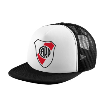 River Plate, Καπέλο παιδικό Soft Trucker με Δίχτυ ΜΑΥΡΟ/ΛΕΥΚΟ (POLYESTER, ΠΑΙΔΙΚΟ, ONE SIZE)