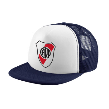 River Plate, Καπέλο παιδικό Soft Trucker με Δίχτυ ΜΠΛΕ ΣΚΟΥΡΟ/ΛΕΥΚΟ (POLYESTER, ΠΑΙΔΙΚΟ, ONE SIZE)