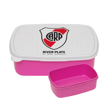 River Plate, ΡΟΖ παιδικό δοχείο φαγητού (lunchbox) πλαστικό (BPA-FREE) Lunch Βox M18 x Π13 x Υ6cm