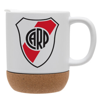 River Plate, Κούπα, κεραμική με βάση φελού και καπάκι (ΜΑΤ), 330ml (1 τεμάχιο)