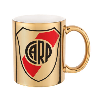 River Plate, Mug ceramic, gold mirror, 330ml