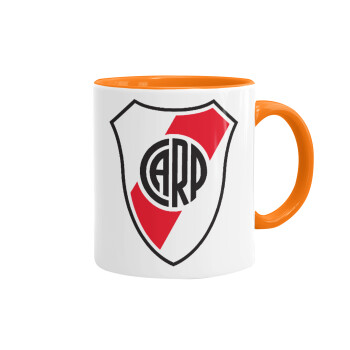 River Plate, Mug colored orange, ceramic, 330ml