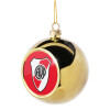 Golden Christmas tree ball ornament 8cm