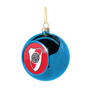 River Plate, Blue Christmas tree ball ornament 8cm