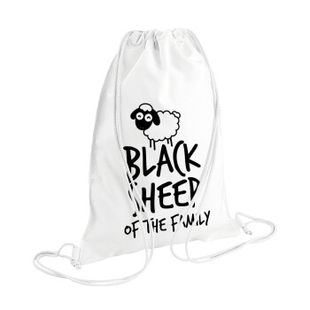 Black Sheep of the Family, Backpack pouch GYMBAG white (28x40cm)