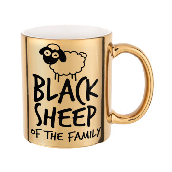 Black Sheep of the Family, Mug ceramic, gold mirror, 330ml