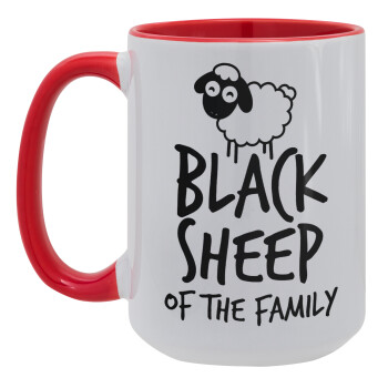 Black Sheep of the Family, Κούπα Mega 15oz, κεραμική Κόκκινη, 450ml