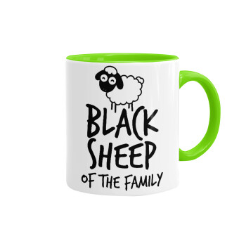 Black Sheep of the Family, Mug colored light green, ceramic, 330ml