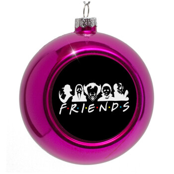 Halloween Friends, Purple Christmas tree ornament bauble 8cm