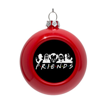 Halloween Friends, Red Christmas tree ornament bauble 8cm