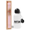 Easter Set, metallic aluminum bottle (500ml) & aromatic flat Easter candle (30cm) (PINK)